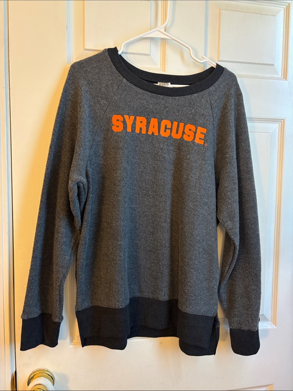 PINK Victoria's Secret Gray Sweatshirt with Orange 'SYRACUSE' Logo